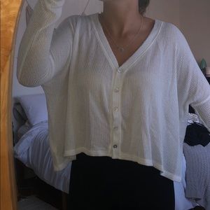 Urban outfitters waffle knit long sleeve sweater